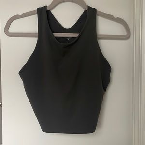 Athleta Conscious Crop Top Size Medium Charcoal/Dark Gray
